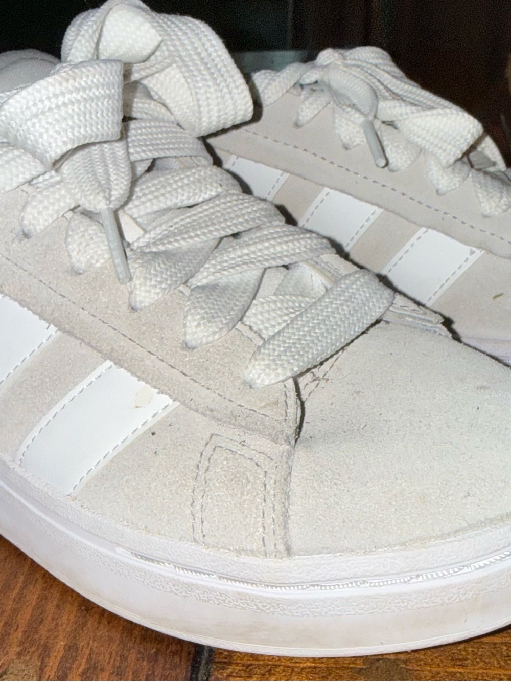 adidas Women's Suede Sneakers in Off-White and White